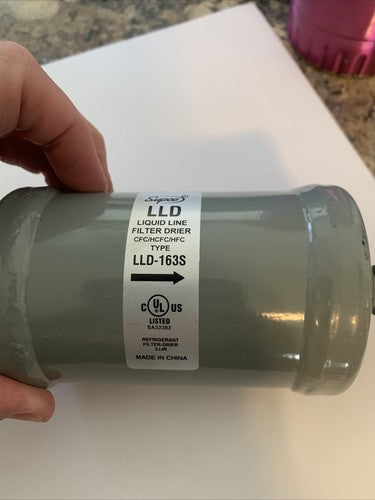 Supco LLD-163S Liquid Line Filter Drier 3/8" inlet/outlet CFC/HCFC/HFC Fridge
