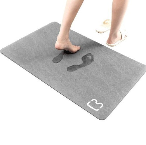 Honcor Lecar Diatomaceous Earth Bath Mat Fast Drying Non Slip 19.6''x31.4â Gray