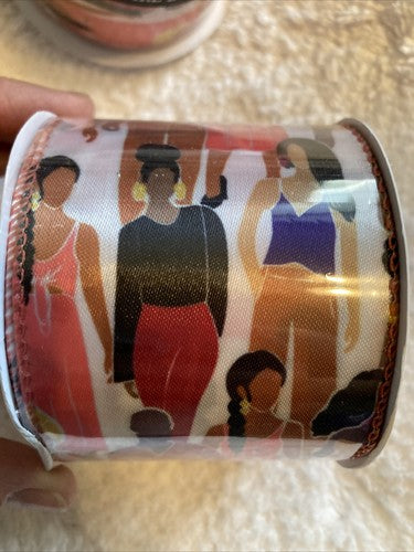 3 Wired Ribbon 2 1/2â 2.5 In People Women Men Black History Month One Together