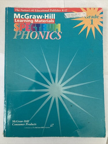 BOOK: Spectrum Phonics Grade 1 McGraw-Hill Learning Materials Homeschool Teacher