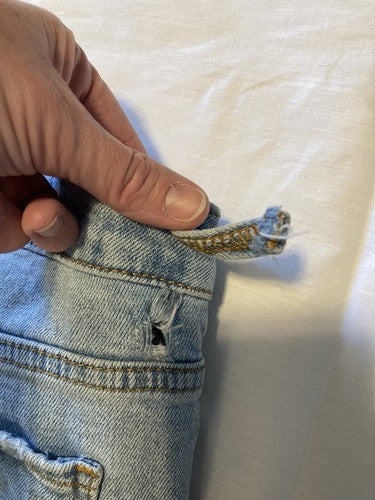 SONG Womenâs Flare Jeans Light Wash Casual 90's Boyfriend Denim Pants 13/31