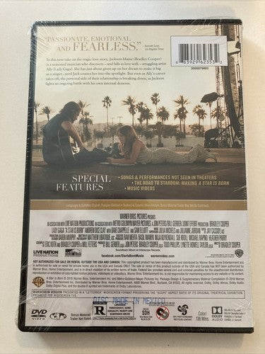 BRAND NEW DVD ð A Star Is Born (2018) Bradley Cooper Lady Gaga Music Movie