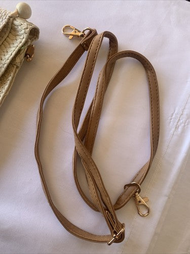 Straw Clutch Handbag Summer Beach Straw Purse Women Woven Envelope Bag Beige