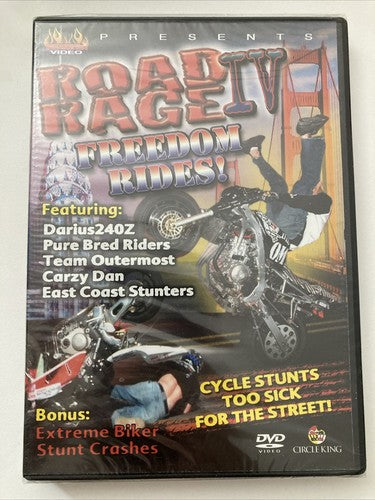 BRAND NEW Road Rage IV 5 Freedom Riders DVD Darius240Z Pure Bred Riders Cycle