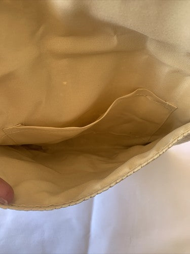 Straw Clutch Handbag Summer Beach Straw Purse Women Woven Envelope Bag Beige