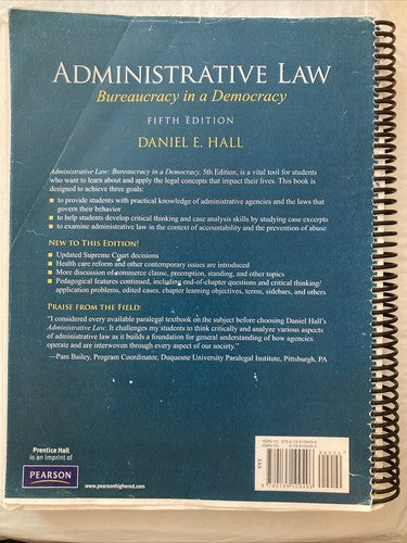 BOOK: Administrative Law Bureaucracy in a Democracy Fifth Edition Lawyer College