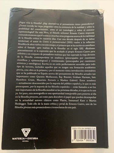 BOOK: Realismo Poscontinental Ontologia Y Epistemologia Para El Siglo XXI Castro