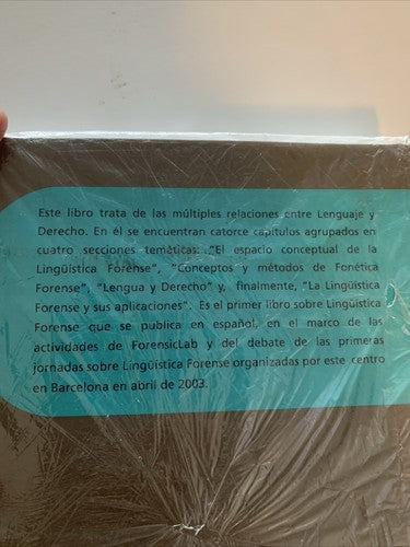 BOOK: Linguistica Forense Lengua Y Derecho Conceptos Metodos Y Aplicaciones