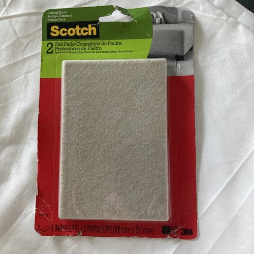NEW 2 Scotch Felt Pads Felt Furniture Pads for Protecting Hardwood Floors Beige