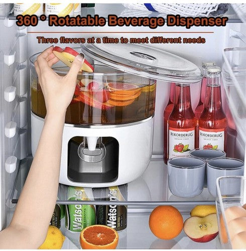 1.45 Gallon Drink Dispenser Fridge Juice Containers W/ Lids Tea Holiday Party