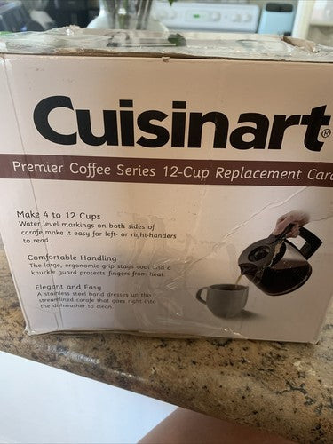 NEW Cuisinart DCC-1200PRC 12-Cup Replacement Glass Carafe Black Coffee
