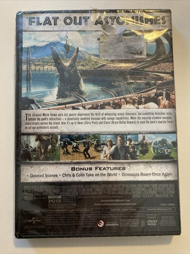 BRAND NEW DVD ð Jurassic World Chris Pratt Bryce Dallas Howard Newest Movie