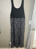 SHEIN Curve Women's 3X Wide Leg Jumpsuit Black/White Polka Dot Print Plus Size