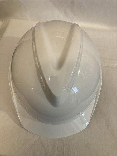 Safety Hat MSA V-Gard 500 Cap w/ 6-Point Fas-Trac Suspension White MSA 10034027
