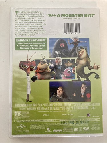 BRAND NEW Monsters vs. Aliens (DVD, 2009) Sealed Movie Children Kids Fantasy Fun