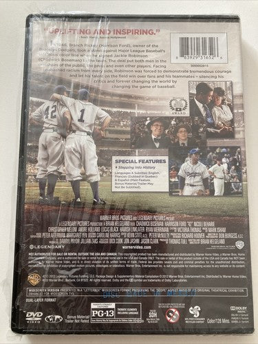 42: The Jackie Robinson Story (Chadwick Boseman,Harrison Ford) (DVD, 2013) NEW
