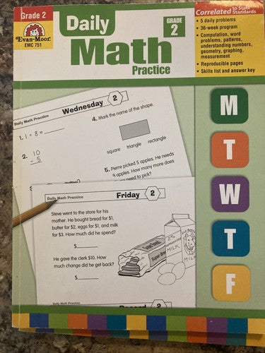 Work Book LOT Grade 2 Daily Phonics Spectrum  Math Reading Homeschool Education