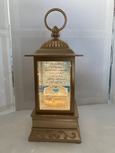 NEW Danbery Mint Forever With Me Remembrance Lighted Water Lantern Hanging Gold