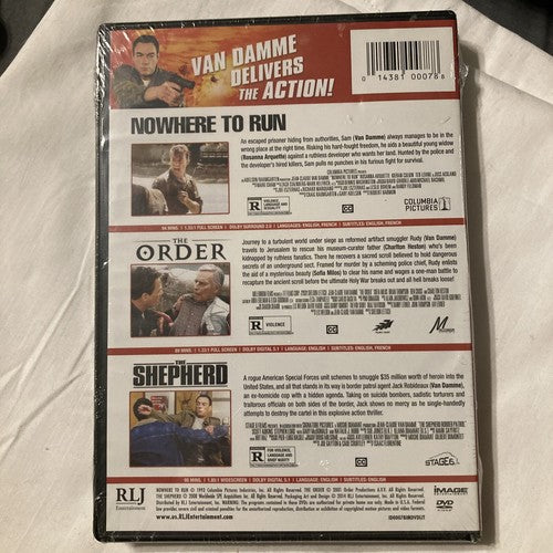 Jean-Claude Van Damme Triple Feature (DVD) Nowhere To Run The Order The Shepard