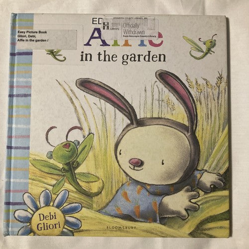BOOK Alfie in the Garden by Debi Gliori (2014, Picture Book) Hardcover Used