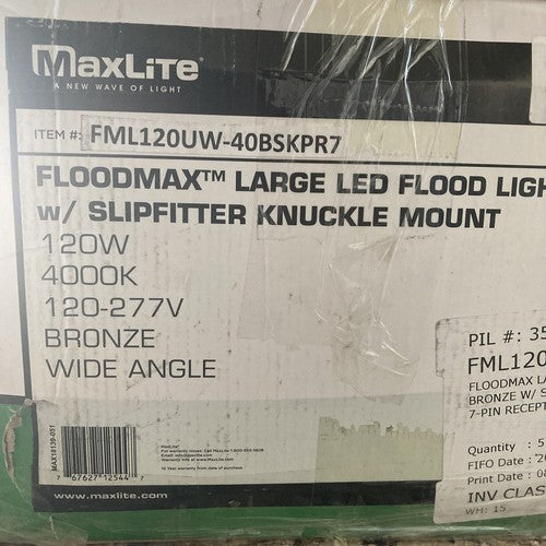 Outdoor Spot Light MaxLite FloodMax Large LED Flood 120W 4000k bronze Slipfitter