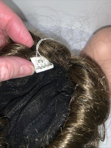 NEW Dollspart Doll Wig Two Ponytails Full Bangs Size 12 Light Brown Synthetic