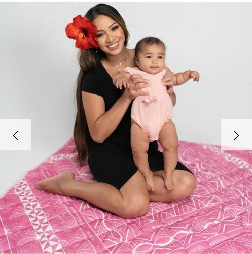 Pasefika Playmat (Magenta) Blanket May Hawaiian Pink PolynesianBNB.com Baby Kids