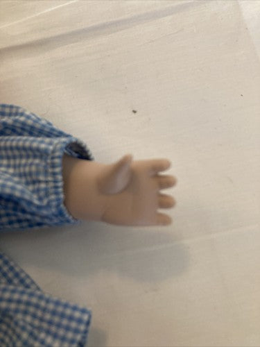 Ashton Drake 14â Porcelain doll 1992 glass eyes Vintage Blue Outfit Blonde Baby
