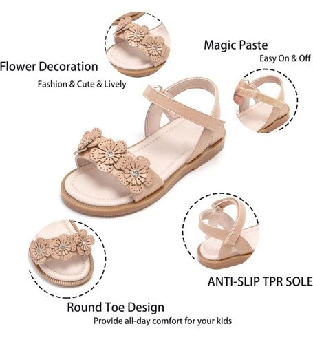 Kiderence Size 9 Toddler Girl Sandals 9M Open Toe Sandals Kids Pink Summer