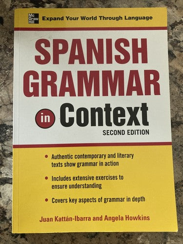 BOOK: SPANISH GRAMMAR IN CONTEXT Second EDITION Educational Language Howkins
