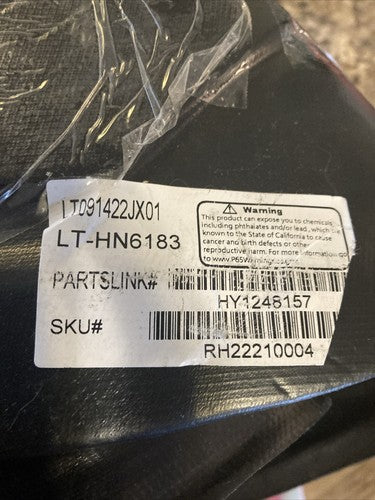 Front Driver Side Fender Liner 2016 2017 Hyundai Elantra GT Plastic RH22210004
