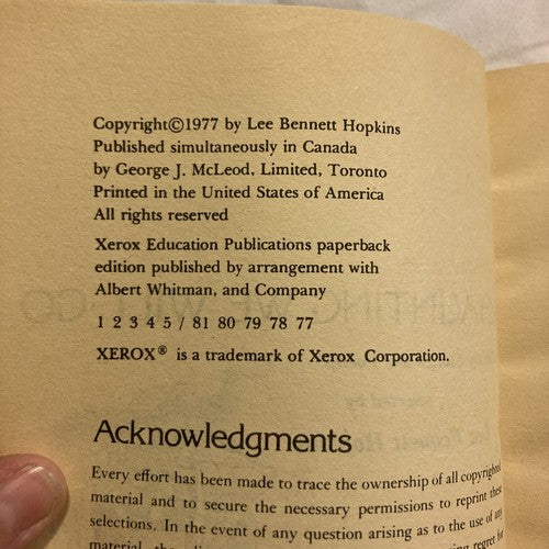 BOOK: A-Haunting We Will Go Vintage 1977 By Lee Bennett Hopkins Softcover