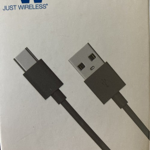 Just Wireless USB-C to USB 6ft Cable Model 05012 For Android New Sealed Box