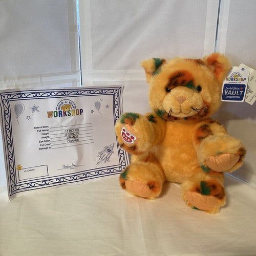 NWT RARE LIMITED EDITION Build A Bear PUMPKIN KITTY BAB Vault Orange Halloween