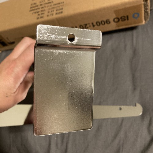 12â Metal Slatewall Knife Shelf Brackets Pair/2 Chrome Retail Shelving Display