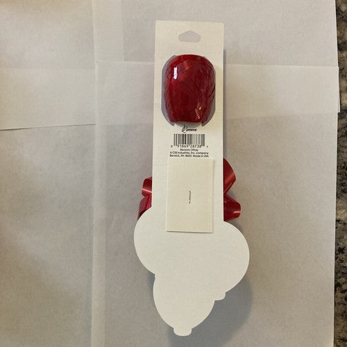 QTY: 6 Berwick Gift Wrap Set 3/16â X 40â Bow ribbon tag Birthday Red Ballon Set