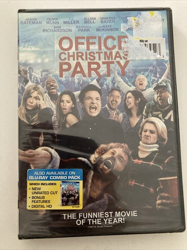 BRAND NEW Office Christmas Party Promo DVD 2017 Movie Jennifer Aniston Movie