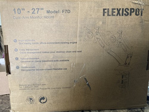 Flexispot F7D Dual-arm 10"-27" Monitor Mount NEW