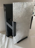 Wall Sconce Lighting Stone Glass Black Natural Rock Clear Indoor Decor 10â X 5â