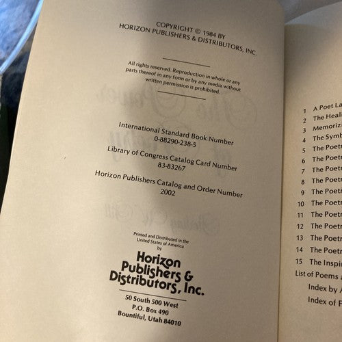 AUTOGRAPHED/SIGNED BOOK: THE POWER OF POETRY Sterling W. Sill 1984 LDS Mormon