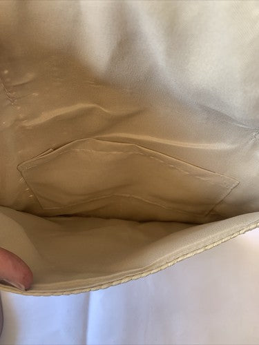 Straw Clutch Handbag Summer Beach Straw Purse Women Woven Envelope Bag Beige