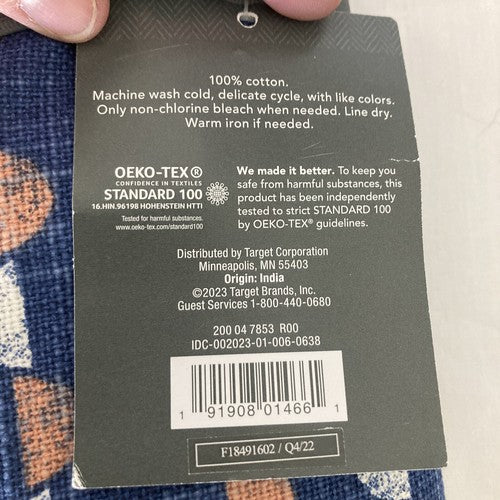New 14â X 72â Threshold Table Runner 100% Cotton Blue White Pink Target Oeko-Tex