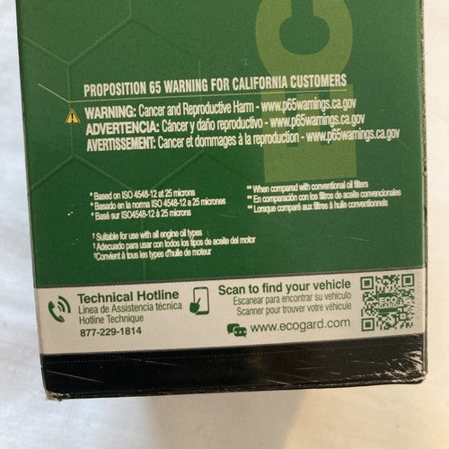 ECOGARD S10040 Premium Cartridge Engine Oil Filter for Synthetic Oil Fits Jeep