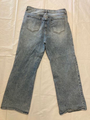 Extra Wide Leg Jeans Women Size 15/32  Song Street Jean Hole Knees Ripped Baggy