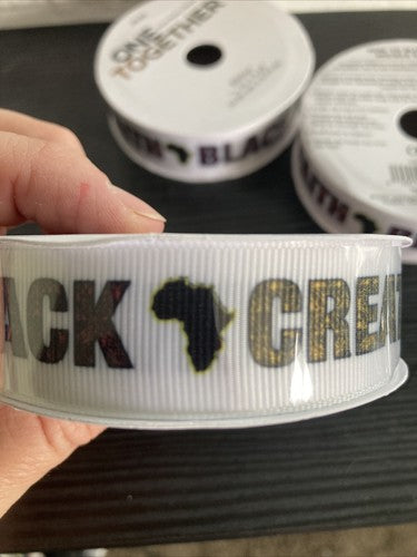 3 Ribbon 7/8â 3 Yard Africa Black History Month One Together Inspirational Faith