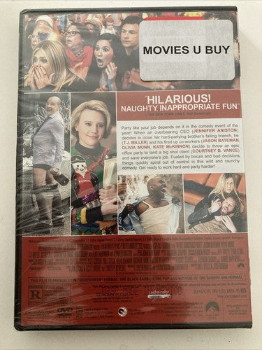 BRAND NEW Office Christmas Party Promo DVD 2017 Movie Jennifer Aniston Movie