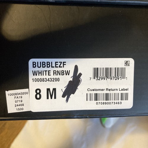 INC Womens White Colorblocked Bubblez Shoes Rainbow Wedge Athletic Sneakers 8 M