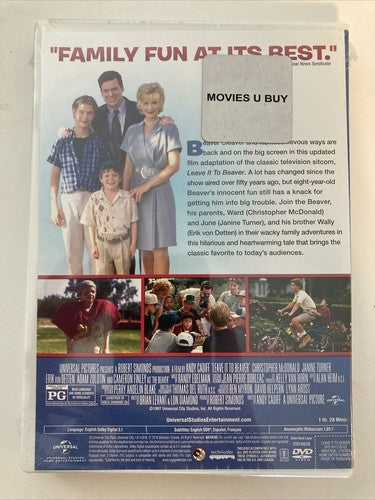 BRAND NEW! LEAVE IT TO BEAVER (1997) DVD Movie Cameron Finley Family Fun Night