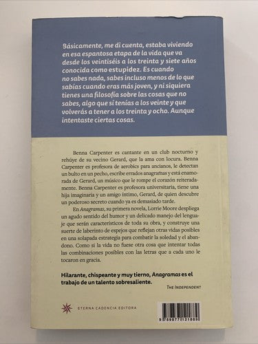 BOOK: Anagramas Lorrie Moore Traduccion De Cecilia Pavon Spanish