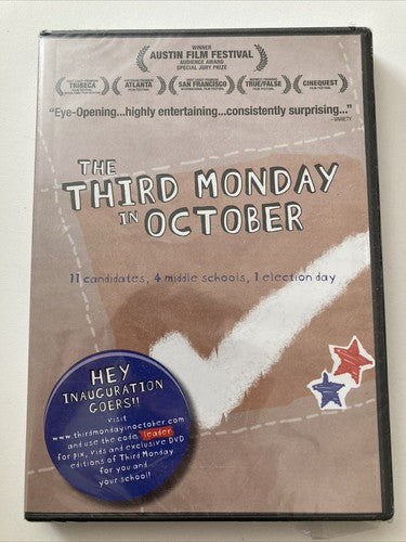 BRAND NEW The Third Monday in October (DVD) Austin Film Festival